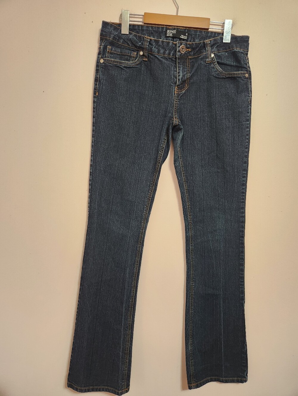 Vintage Y2K Bongo Denim Division Low Rise Bootcut Jeans McBling Size 11